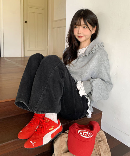 フリルジップパーカー / 15559