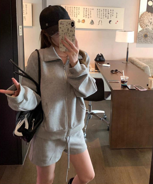 ジップアップスウェット＆ショートパンツ セットアップ / 15589