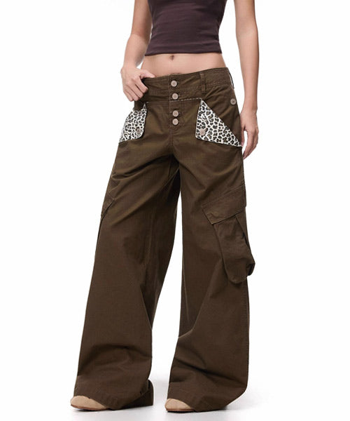 レオパード柄ポケットカーゴパンツ / 15565