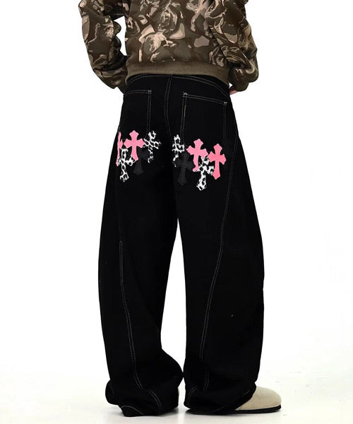 クロスパッチカーブデニムパンツ / 15668