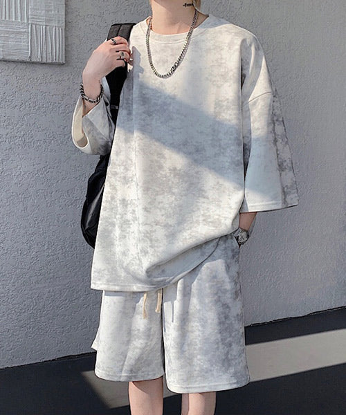 タイダイ柄半袖Tシャツ＆ショートパンツ セットアップ / 15709