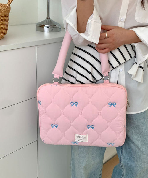 リボン刺繍PCバッグ タブレットケース / 15835