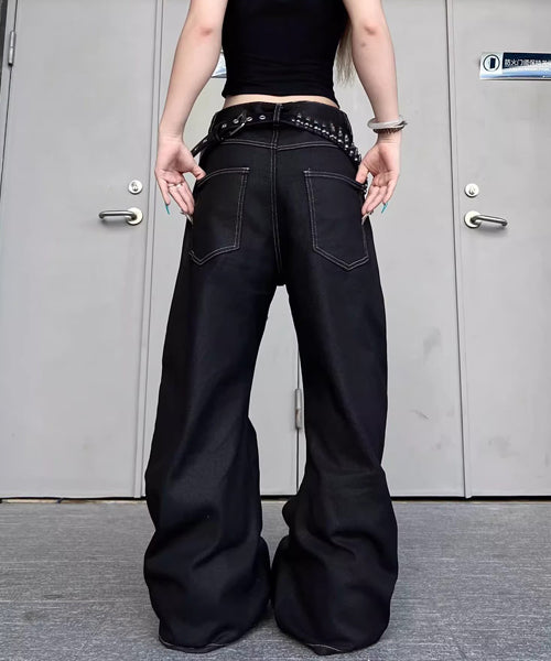 ワイドシルエットペイントロゴデニムパンツ / 15562