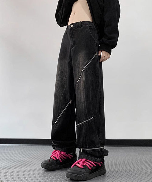 ジップデザインデニムパンツ / 15743