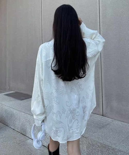 メタルバックル和柄シャツ / 16298