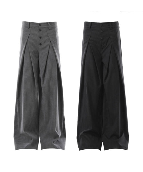 フロントボタンストライプスラックスパンツ / 15702