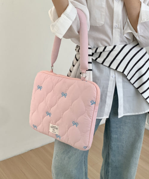 リボン刺繍PCバッグ タブレットケース / 15835