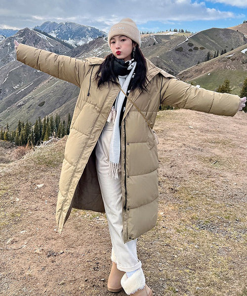 フード付きロングダウンジャケット / 15520