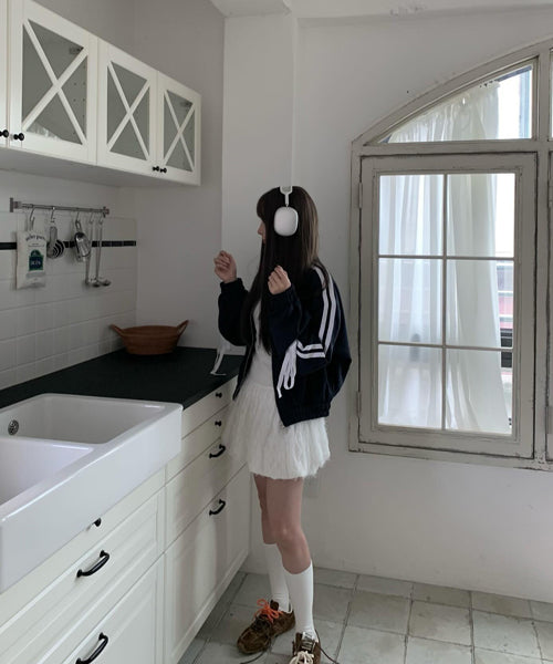 サイドリボンジップアップスウェット / 15455