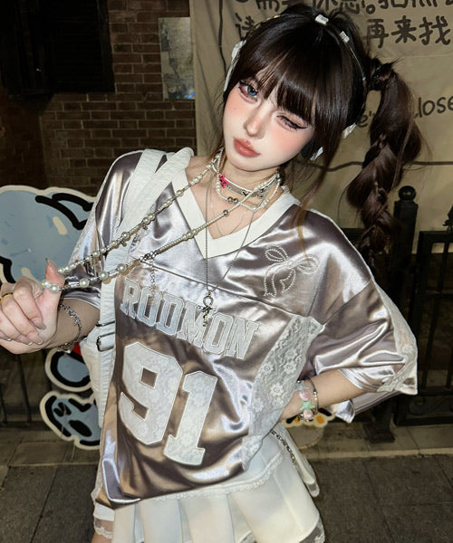 レース切替ゲームシャツ / 14938