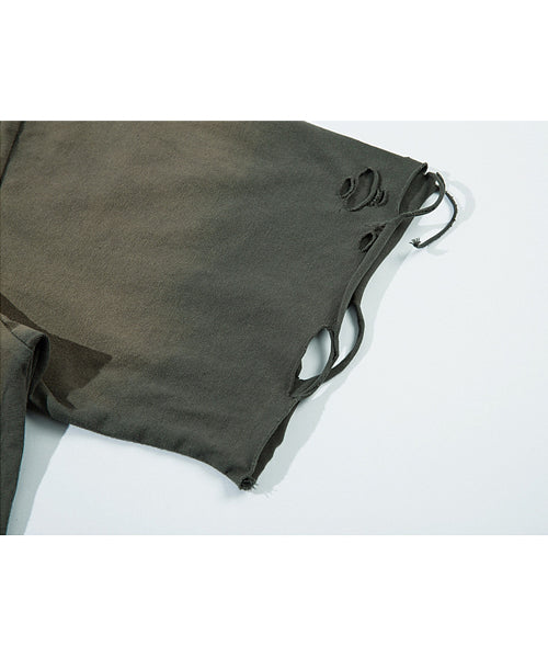 ダメージ加工ロゴプリントTシャツ / 15692