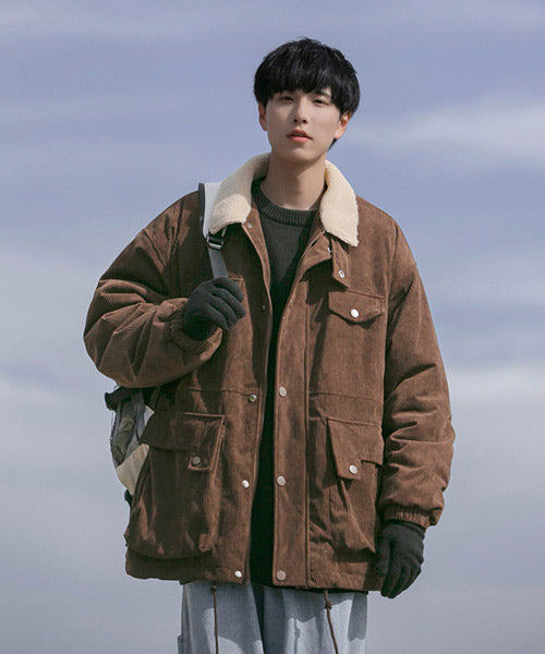 襟ボアコーデュロイブルゾン / 15409