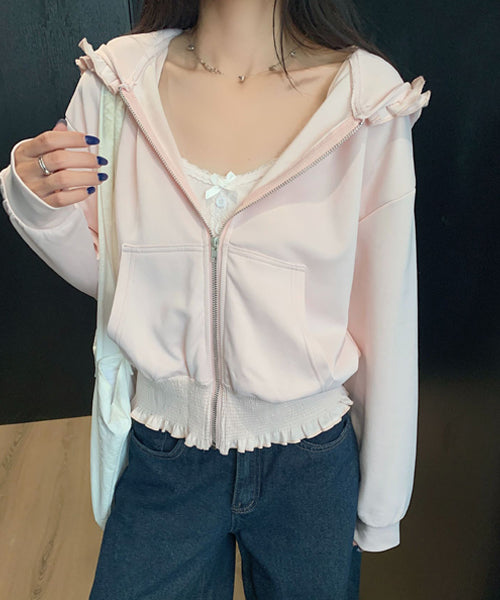 フリルジップパーカー / 15559