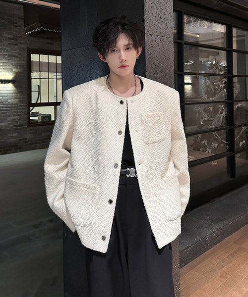 ツイードノーカラージャケット / 15550