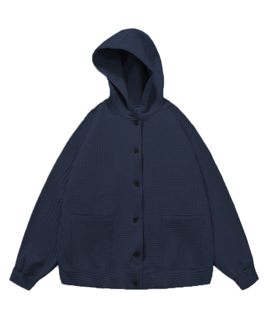 フード付きカーディガン