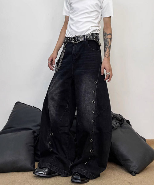 アイレットデザインカーブデニムパンツ / 15667