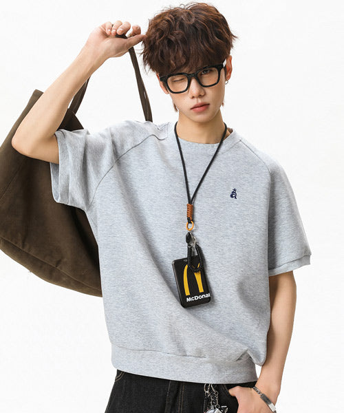 ワンポイント刺繍ラグランスリーブTシャツ / 15856