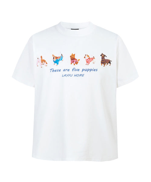 DOGプリントTシャツ / 15828