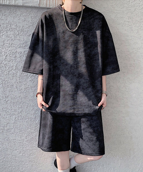 タイダイ柄半袖Tシャツ＆ショートパンツ セットアップ / 15709