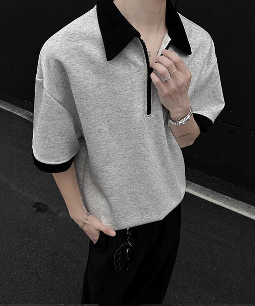 ハーフジップポロシャツ / 15978