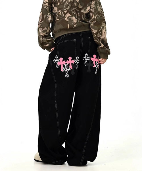 クロスパッチカーブデニムパンツ / 15668