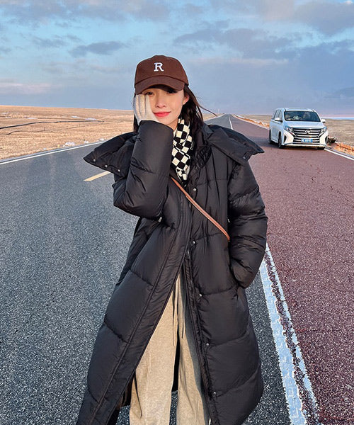 フード付きロングダウンジャケット / 15520