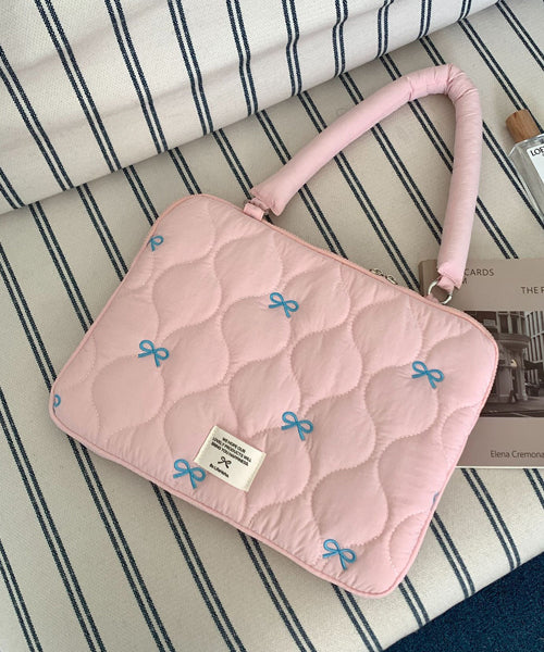 リボン刺繍PCバッグ タブレットケース / 15835