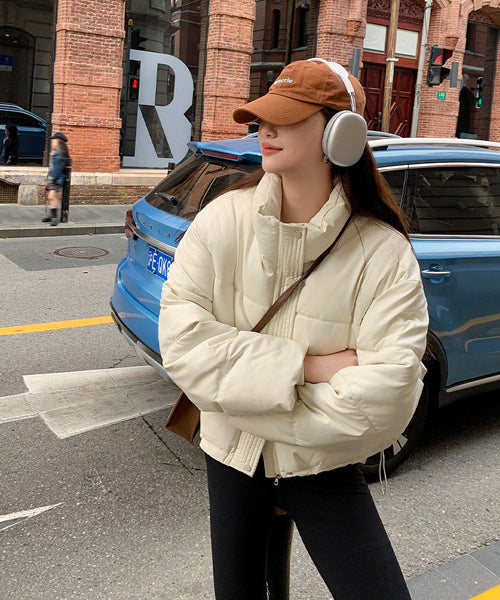 フェイクレザーショートダウンジャケット / 15338