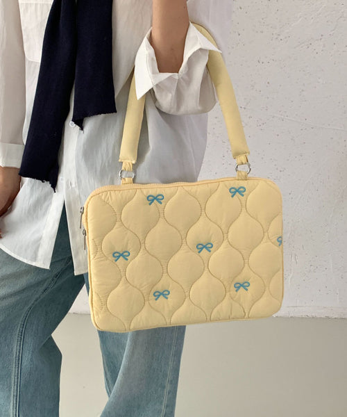 リボン刺繍PCバッグ タブレットケース / 15835