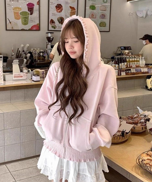 フリルジップパーカー / 15559