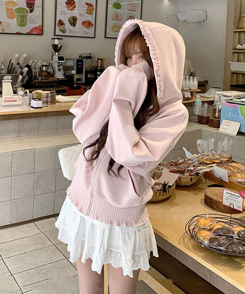 フリルジップパーカー / 15559