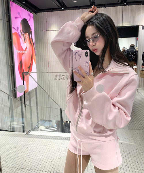 ジップアップスウェット＆ショートパンツ セットアップ / 15589