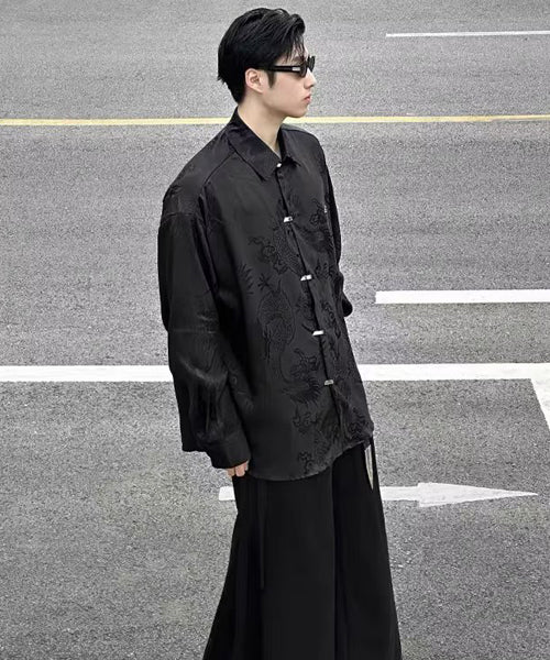 メタルバックル和柄シャツ / 16298