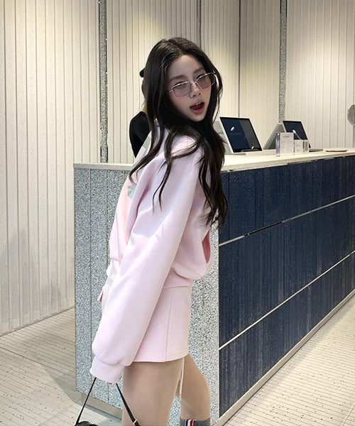 ジップアップスウェット＆ショートパンツ セットアップ / 15589