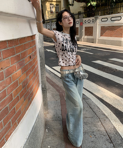 ドット柄シアーTシャツ / 16129