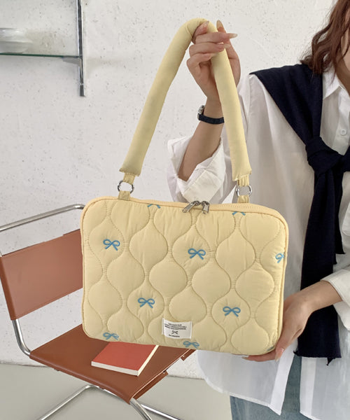 リボン刺繍PCバッグ タブレットケース / 15835