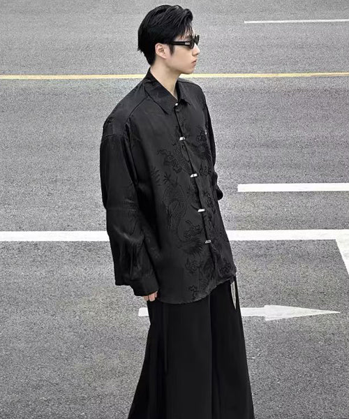 メタルバックル和柄シャツ / 16298