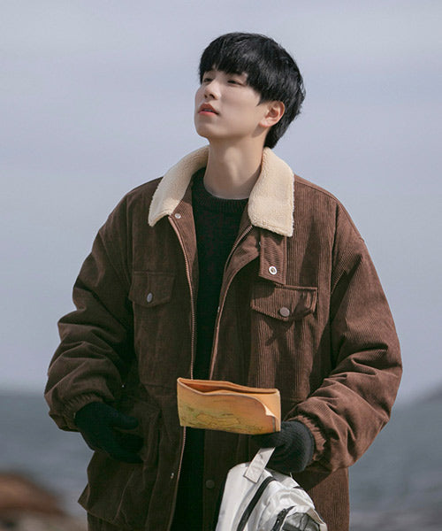 襟ボアコーデュロイブルゾン / 15409