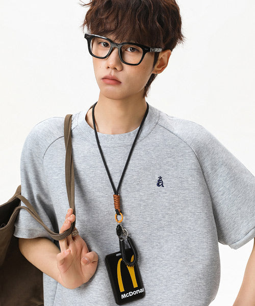 ワンポイント刺繍ラグランスリーブTシャツ / 15856