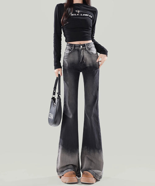 グラデーションフレアデニムパンツ / 15587