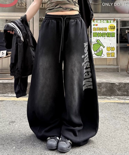 ユーズド加工ロゴスウェットパンツ / 15606