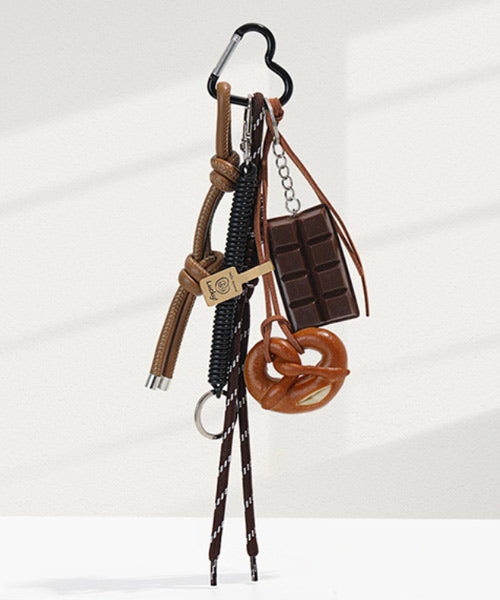 チョコレート ドーナツ カラビナ付きチャーム / 15309