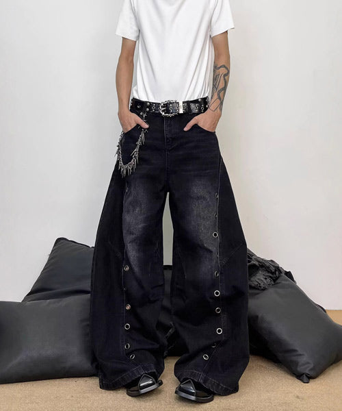 アイレットデザインカーブデニムパンツ / 15667