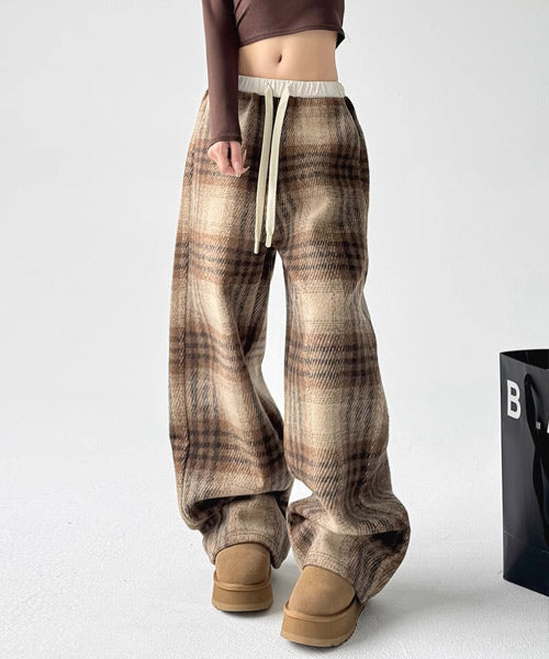 チェック柄イージーパンツ / 15424