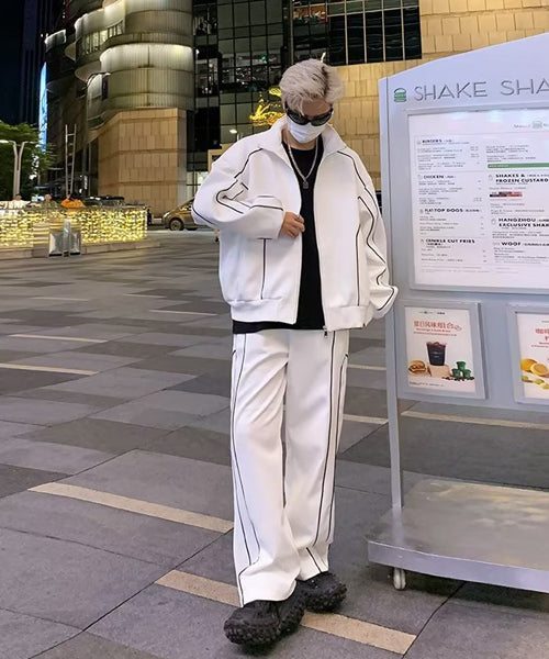 パイピングトラックジャケット＆パンツ セットアップ / 15546