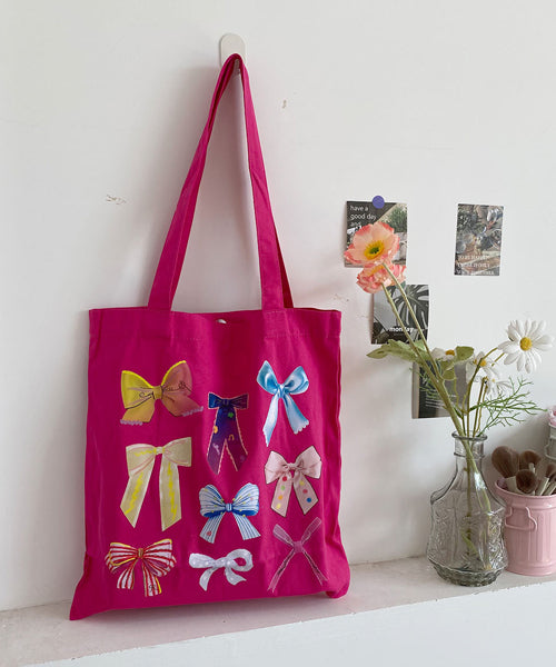 リボンプリントトートバッグ / 15748