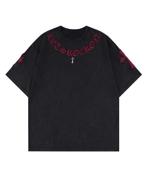 クロス刺繍ロゴTシャツ / 15794