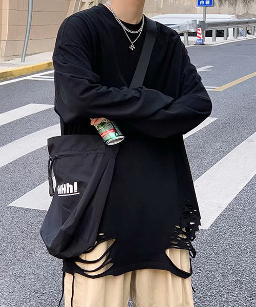 オーバーサイズダメージ加工ロンT / 15706