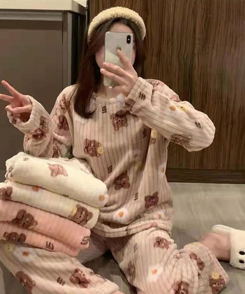 熊柄フリースパジャマ ルームウェア / 15422