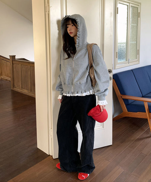 フリルジップパーカー / 15559